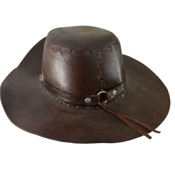 Handmade Leather CowGirl Hand Stitched Vintage Sz 10 - Picture 2 of 14